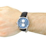 Hugo Boss Jet Blue Dial Black Leather Strap Watch for Men - 1513283 Authentic Buy Shop Now