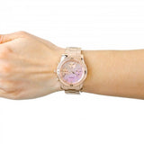 Guess Confetti Pink Dial Rose Gold Steel Strap Watch For Women - W0774L3 Authentic Buy Shop Now