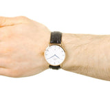 Daniel Wellington Dapper Reading White Dial Black Leather Strap Watch For Men - DW00100107 Authentic Buy Shop Now