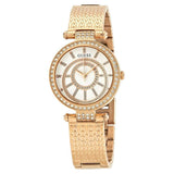 Guess Muse Quartz Silver Dial Rose Gold Steel Strap Watch For Women - W1008L3 Authentic Buy Shop Now