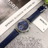 Swarovski Era Journey Blue Dial Blue Leather Strap Watch for Women - 5479239 Authentic Buy Shop Now