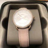 Fossil Tailor Quartz White Dial Pink Leather Strap Watch for Women - ES4393 Authentic Buy Shop Now
