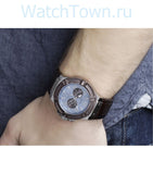 Guess Rigor Analogue Quartz Blue Dial Brown Leather Strap Watch For Men - W0040G10 Authentic Buy Shop Now