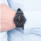 Emporio Armani Luigi Quartz Black Dial Black Silicon Strap Watch For Men - AR11071 Authentic Buy Shop Now