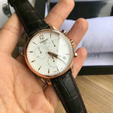 Tissot T Classic Tradition Chronograph White Dial Brown Leather Strap Watch For Men - T063.617.36.037.00 Authentic Buy Shop Now