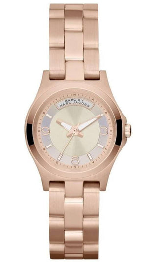 Marc Jacobs Baby Dave Rose Gold Dial Rose Gold Steel Strap Watch for Women - MBM3235 Authentic Buy Shop Now