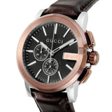 Gucci G Chrono Black Dial Brown Leather Strap Watch For Men - YA101202 Authentic Buy Shop Now
