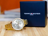 Tommy Hilfiger Madison Quartz Gold Dial Gold Steel Strap Watch For Women - 1782189 Authentic Buy Shop Now