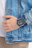 Guess Legacy Grey Dial Blue Silicone Strap Watch For Men - W1049G1 Authentic Buy Shop Now