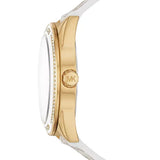 Michael Kors Jessa Multifunction Gold Dial White Leather Strap Watch For Women - MK7204 Authentic Buy Shop Now