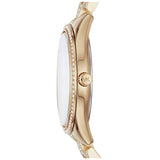 Michael Kors Lauryn Mother of Pearl White Dial Gold Steel Strap Watch for Women - MK3899 Authentic Buy Shop Now