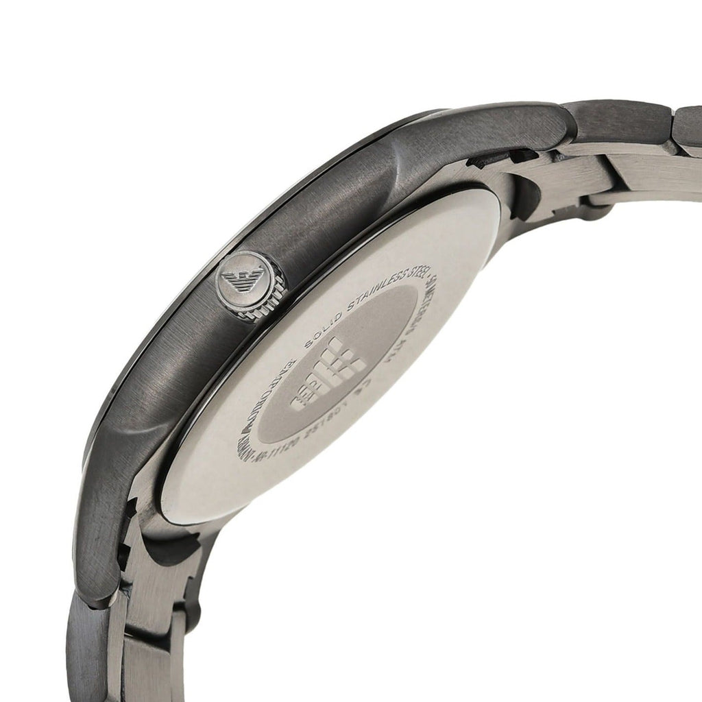 Emporio Armani Renato Quartz Grey Dial Grey Steel Strap Watch For Men - AR11120 Authentic Buy Shop Now