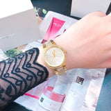 Michael Kors Gabbi Crystals Gold Dial Gold Steel Strap Watch For Women - MK3985 Authentic Buy Shop Now