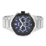 Hugo Boss Supernova Chronograph Blue Dial Silver Steel Strap Watch for Men - 1513360 Authentic Buy Shop Now