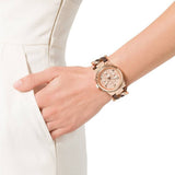 Michael Kors Runway Rose Gold Dial Two Tone Steel Strap Watch for Women - MK4269 Authentic Buy Shop Now