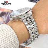 Tissot T Sport PRC 200 Chronograph White Dial Silver Steel Strap Watch For Men - T114.417.11.037.00 Authentic Buy Shop Now