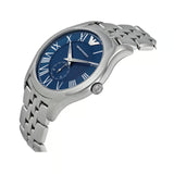 Emporio Armani Valente Chronograph Blue Dial Silver Steel Strap Watch For Men - AR1789 Authentic Buy Shop Now