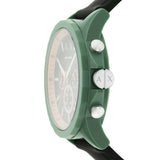 Armani Exchange Outerbanks Chronograph Black Dial Black Silicone Strap Watch For Men - AX1348 Authentic Buy Shop Now