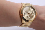 Michael Kors Bradshaw Chronograph Gold Dial Gold Steel Strap Watch For Women - MK5777 Authentic Buy Shop Now