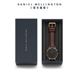 Daniel Wellington Bristol Black Dial Brown Leather Strap Watch For Men - DW00100125 Authentic Buy Shop Now