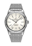 Breitling Chronomat Automatic 36 Diamonds White Dial Silver Steel Strap Watch for Women - A10380591A1A1 Authentic Buy Shop Now