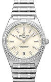 Breitling Chronomat Automatic 36 Diamonds White Dial Silver Steel Strap Watch for Women - A10380591A1A1 Authentic Buy Shop Now