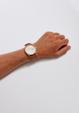 Coach Slim Easton Silver Dial Brown Leather Strap Watch for Women - 14502694 Authentic Buy Shop Now