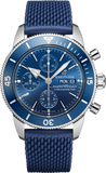 Breitling Superocean Heritage Chronograph 44 Blue Dial Blue Mesh Bracelet Watch for Men - A13313161C1S1 Authentic Buy Shop Now
