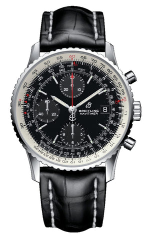 Breitling Navitimer 1 Chronograph 41mm Automatic Black Dial Black Leather Strap Mens Watch - A13324121B1P1 Authentic Buy Shop Now