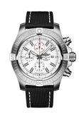 Breitling Super Avenger Chronograph 48 White Dial Black Nylon Strap Watch for Men - A133751A1A1X1 Authentic Buy Shop Now