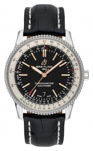 Breitling Navitimer 1 Automatic 41mm Black Dial Black Leather Strap Mens Watch - A17326211B1P1 Authentic Buy Shop Now