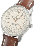 Breitling Navitimer 1 Automatic 41mm White Dial Brown Leather Strap Mens Watch - A17326211G1P1 Authentic Buy Shop Now