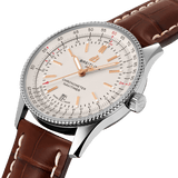 Breitling Navitimer 1 Automatic 41mm White Dial Brown Leather Strap Mens Watch - U17326241G1P2 Authentic Buy Shop Now