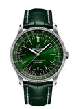 Breitling Navitimer Automatic 41mm Green Dial Green Leather Strap Watch for Men - A17326361L1P1 Authentic Buy Shop Now