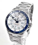 Breitling Superocean Automatic 42 White Dial Green Silver Steel Strap Watch for Men - A17375E71G1A1 Authentic Buy Shop Now