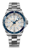 Breitling Superocean Automatic 42 White Dial Green Silver Steel Strap Watch for Men - A17375E71G1A1 Authentic Buy Shop Now