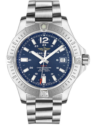 Breitling Colt Automatic 44mm Blue Dial Silver Steel Strap Mens Watch - A1738811/C906/173A Authentic Buy Shop Now