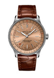 Breitling Navitimer Automatic 35 Brown Dial Brown Leather Strap Watch for Men - A17395201K1P1 Authentic Buy Shop Now