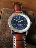 Breitling Navitimer 1 Automatic 41mm Blue Dial Brown Leather Strap Mens Watch - A17326211C1P1 Authentic Buy Shop Now
