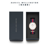 Daniel Wellington Classic Oxford White Dial Two Tone NATO Strap Watch For Men - DW00100001 Authentic Buy Shop Now