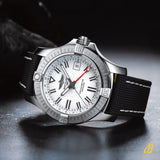 Breitling Avenger Automatic GMT 43 White Dial Black Nylon Strap Watch for Men - A32397101A1X1 Authentic Buy Shop Now