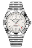 Breitling Chronomat GMT 40 White Dial Silver Steel Strap Watch for Men - A32398101A1A1 Authentic Buy Shop Now