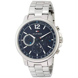 Tommy Hilfiger London Chronograph Quartz Blue Dial Silver Steel Strap Watch for Men - 1791534 Authentic Buy Shop Now
