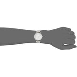 Emporio Armani Gianni T Bar White Marble Dial Silver Steel Strap Watch For Women - AR11170 Authentic Buy Shop Now