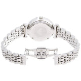 Emporio Armani Gianni T Bar White Marble Dial Silver Steel Strap Watch For Women - AR11170 Authentic Buy Shop Now