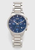 Hugo Boss Dapper Chronograph Blue Dial Silver Steel Strap Watch For Men - 1513927 Authentic Buy Shop Now