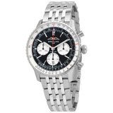 Breitling Navitimer B01 Chronograph 43 Black Dial Silver Steel Strap Watch for Men - AB0138211B1A1 Authentic Buy Shop Now