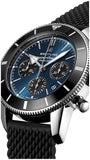 Breitling Superocean Heritage B01 Chronograph 44 Blue Dial Black Mesh Bracelet Watch for Men - AB0162121C1S1 Authentic Buy Shop Now