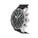 Breitling Superocean Heritage B01 Chronograph 44 Limited Edition Green Dial Black Mesh Bracelet Watch for Men - AB01621A1L1S1 Authentic Buy Shop Now