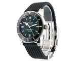 Breitling Superocean Heritage B20 Automatic 42 Green Dial Black Mesh Bracelet Watch for Women - AB2010121L1S1 Authentic Buy Shop Now